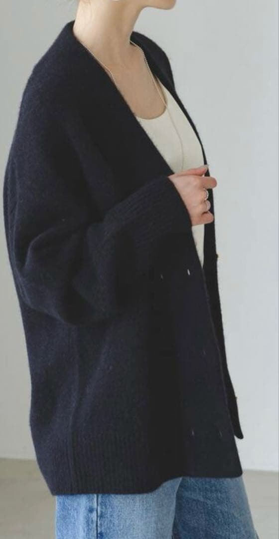 24AW NOBLE ノーブル　ヤク100% ニットカーディガン　金ボタン