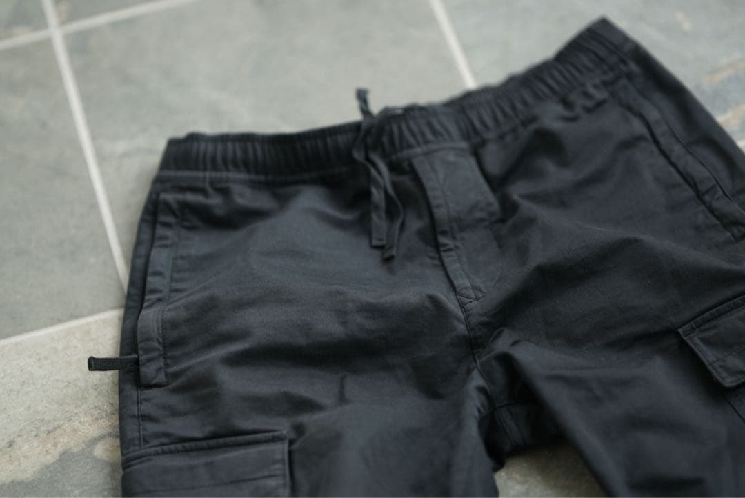 STONE ISLAMD 24AW 製品染 テーパード カーゴパンツ ブラック
