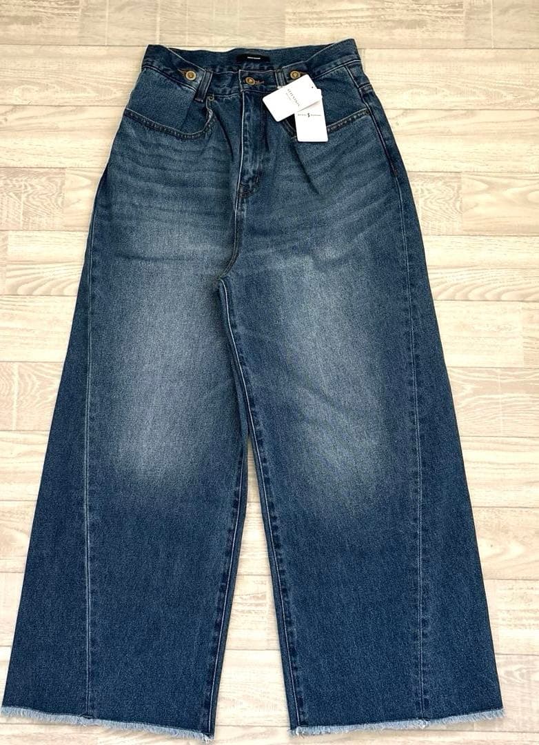 ジャーナルスタンダード ボタンタック ワイドデニムパンツ 36サイズ