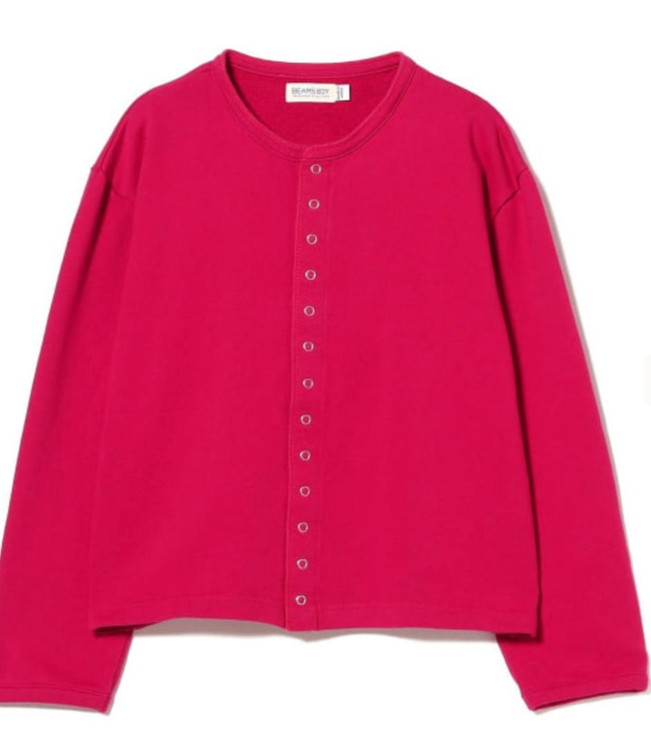 新品★BEAMS BOY 25FW リングドットカーディガン ピンク 1 完売品