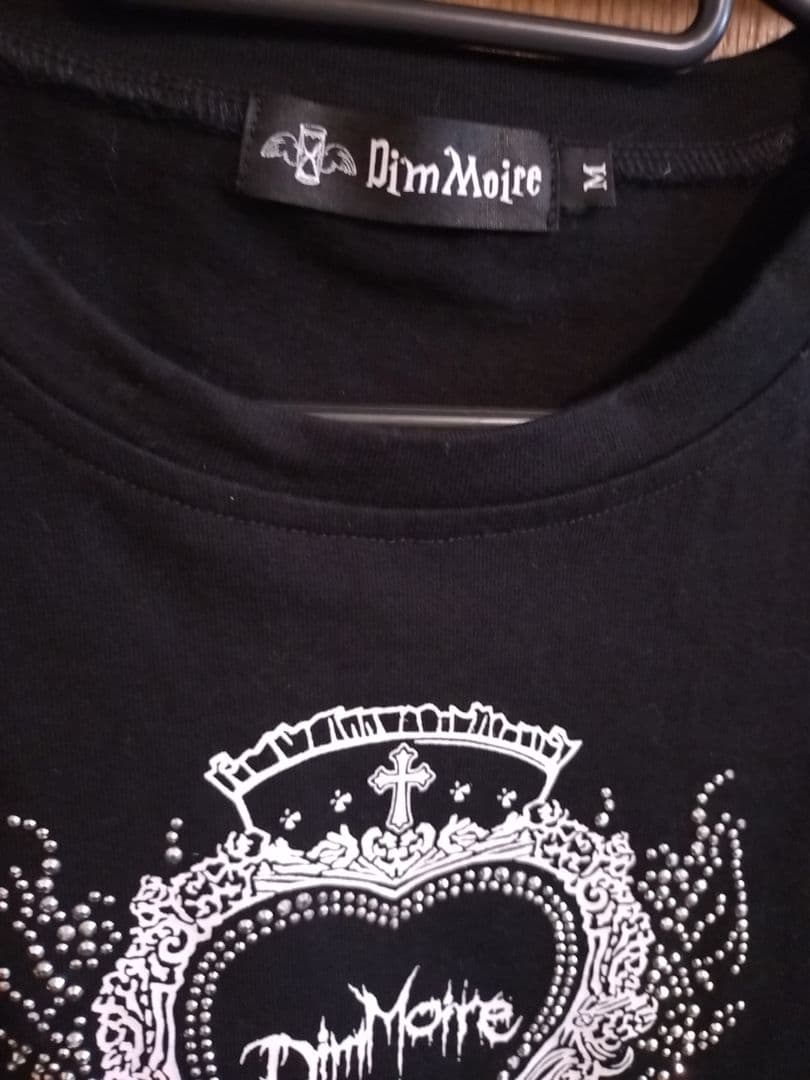 Dim Moire クロップドTシャツ M 黒