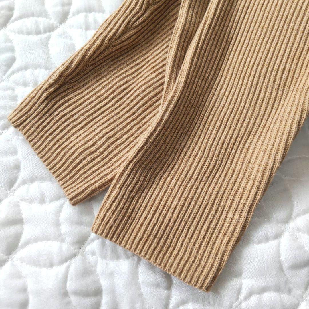 Plage プラージュ✨リブニットカーディガン カシミヤ混 畔編み キャメル