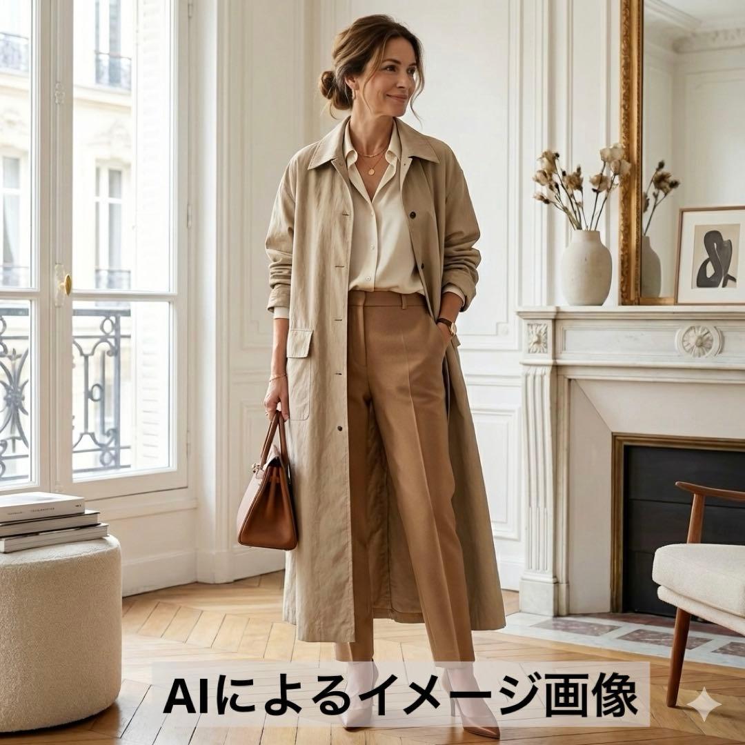Deuxieme Classe コットンナイロン ロングコート ベージュ 日本製