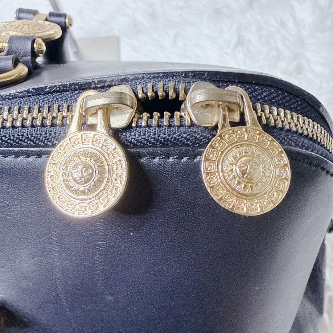 バッグ VERSACE Sunburst Logo Leather Handbag