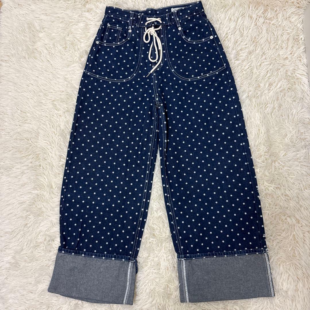 美品　Fancy Club ファンシークラブ　ドット　デニム　パンツ