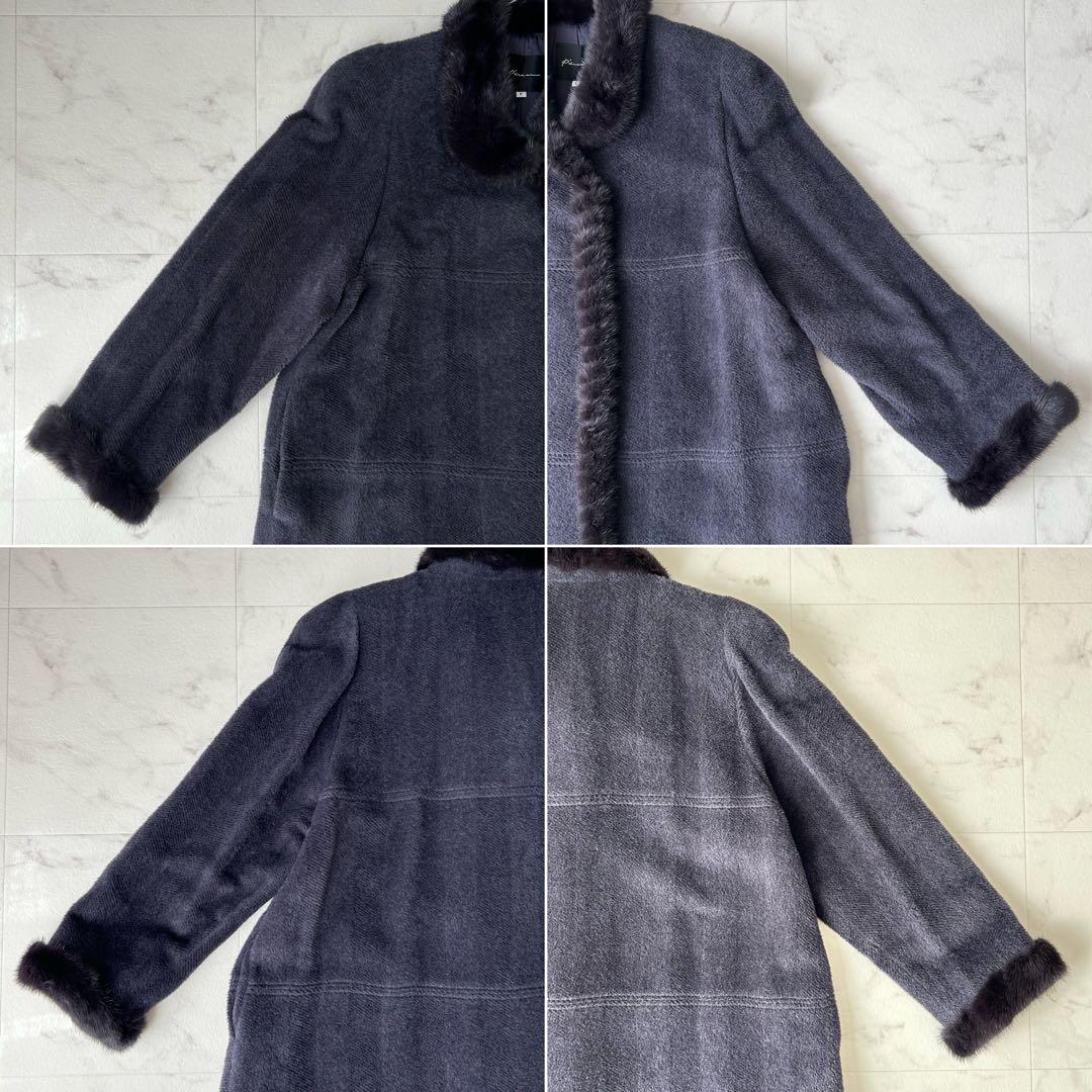 スーリーアルパカ✨vintage ミンクファー セミロング 起毛 ウール