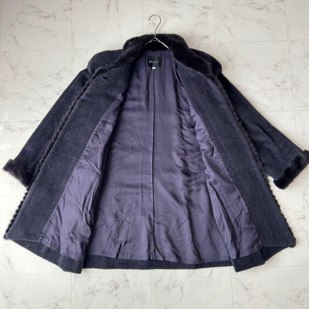スーリーアルパカ✨vintage ミンクファー セミロング 起毛 ウール