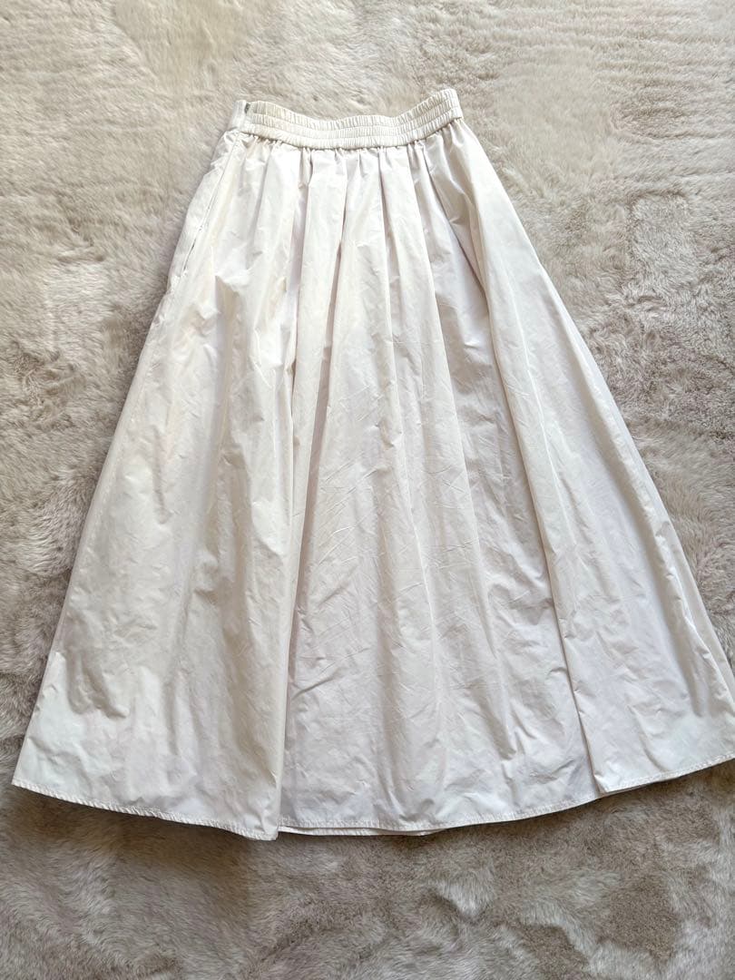 IENA イエナ 25SS タフタフレアスカート ホワイト