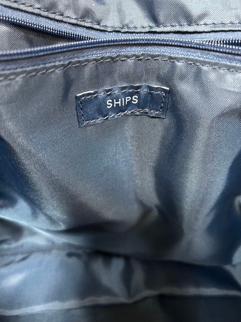 SHIPS シップス 2WAY トラベル ボストン バッグ　ネイビー ナイロン