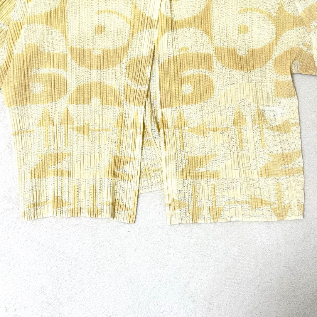 美品✨PLEATS PLEASE プリーツ　ノーカラー　ベージュ　XLサイズ