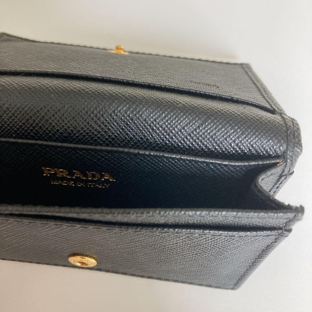 PRADA ブラックレザー 名刺入れ　カードケース　プラダ　美品