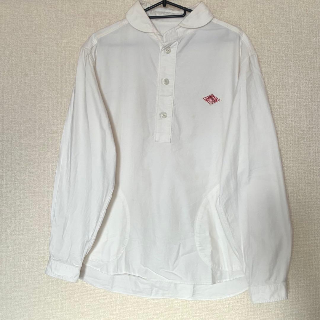 DANTON/ダントン　ラウンドカラープルオーバーシャツロングスリーブ