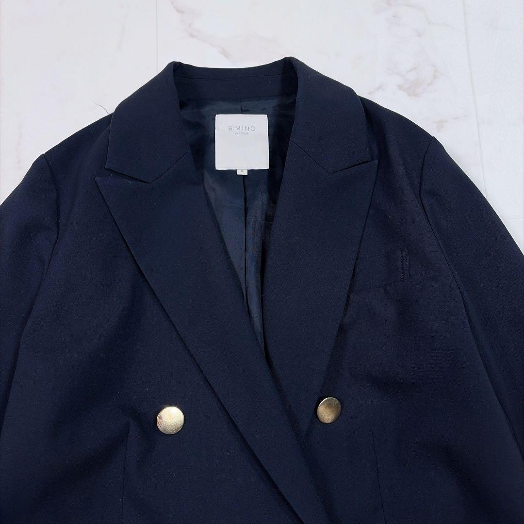 Carremanコラボ　ビーミングby BEAMS 紺ブレ 金ボタン　S