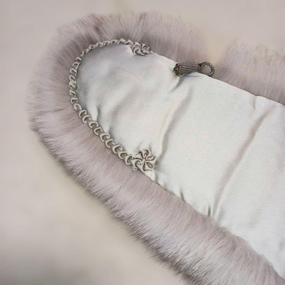 ​【美品】SAGA FURS ブルーフォックス ショール 和装・洋装兼用 銀タグ