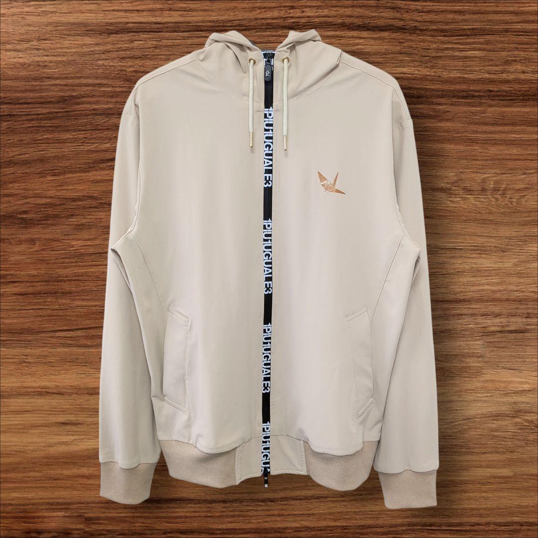 極美品 1PIU1UGUALE3 GOLFジップアップパーカー ベージュサイズV