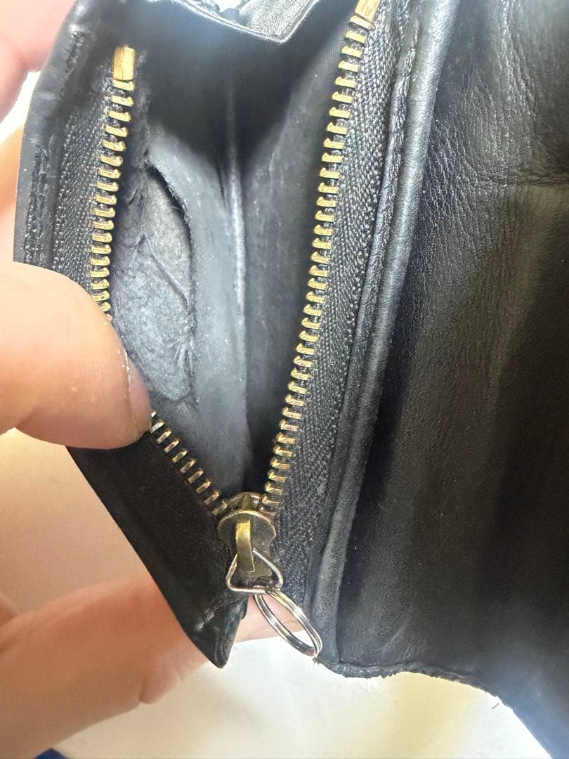 Gucci ブラック レザー 二つ折り財布