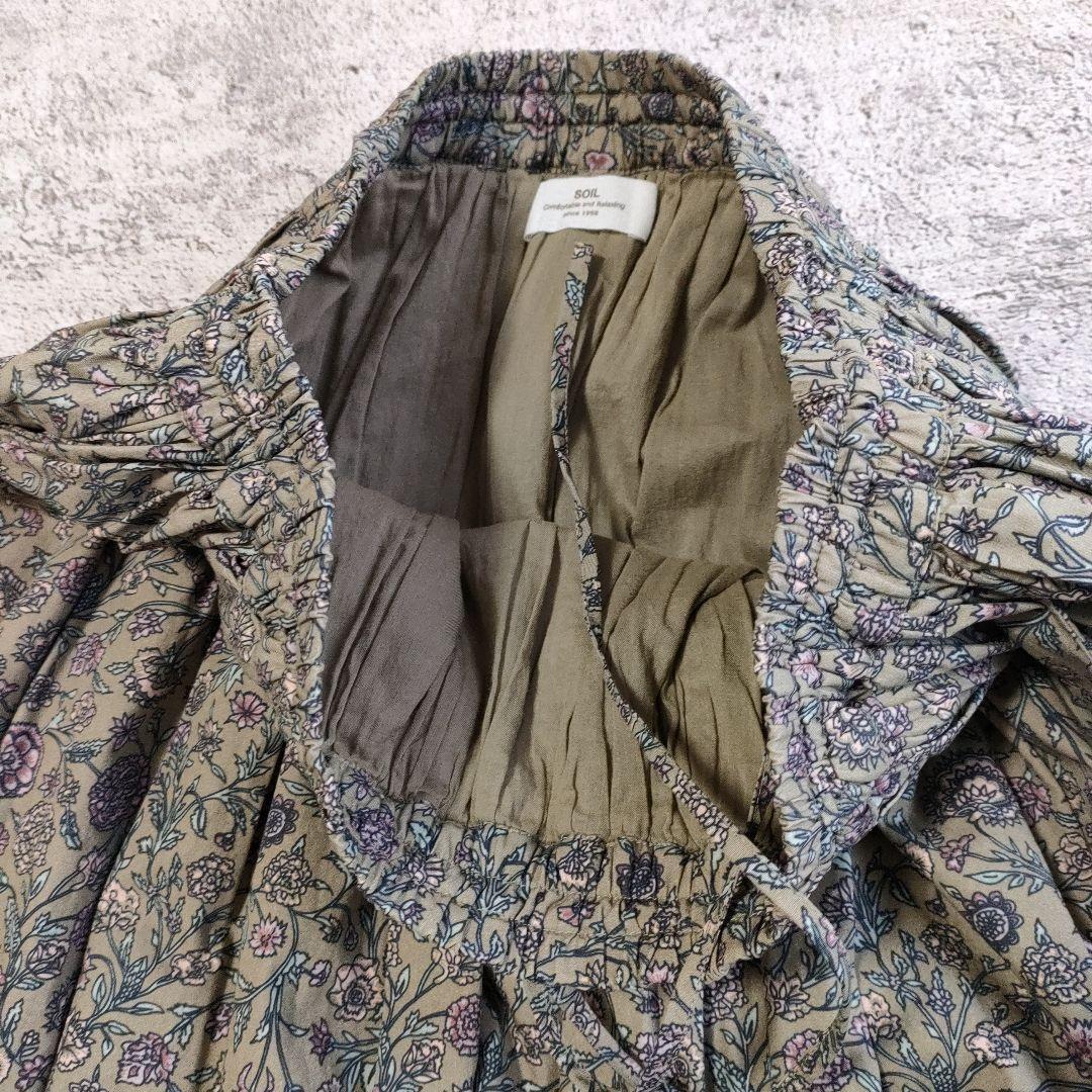 極美品 SOIL 40'S POPLIN FLOWER PRINT SKIRT
