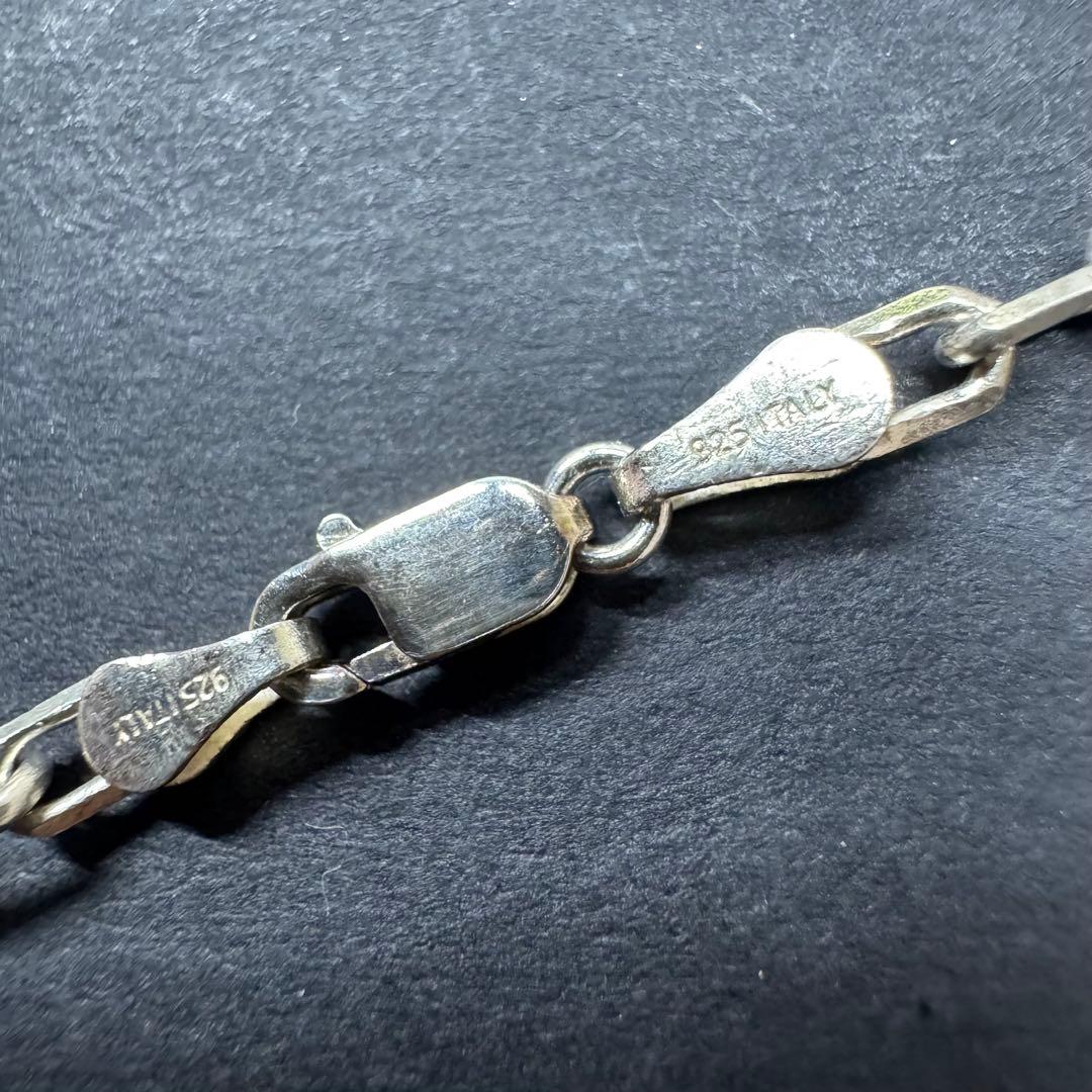 【太め 50㎝ イタリア製】太角チェーン ネックレス silver925