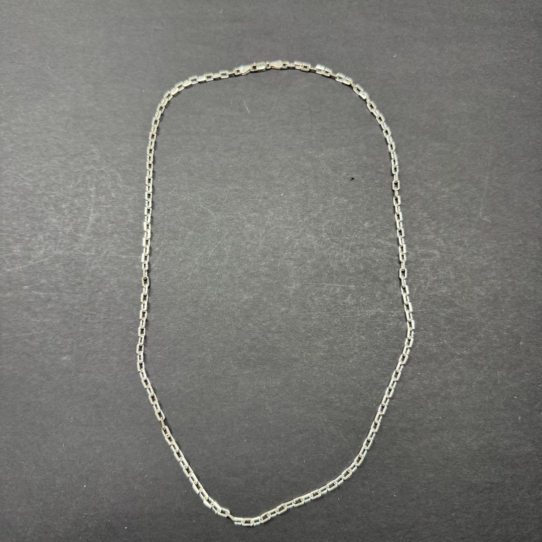 【太め 50㎝ イタリア製】太角チェーン ネックレス silver925