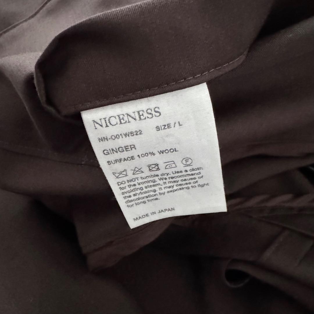 希少 NICENESS GINGER L 22SS テーラードジャケット メンズ