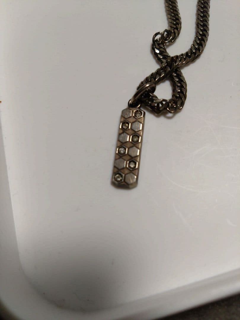 喜平ネックレス ゲルマニウム ダイヤモンド0.12ct GⅡW32