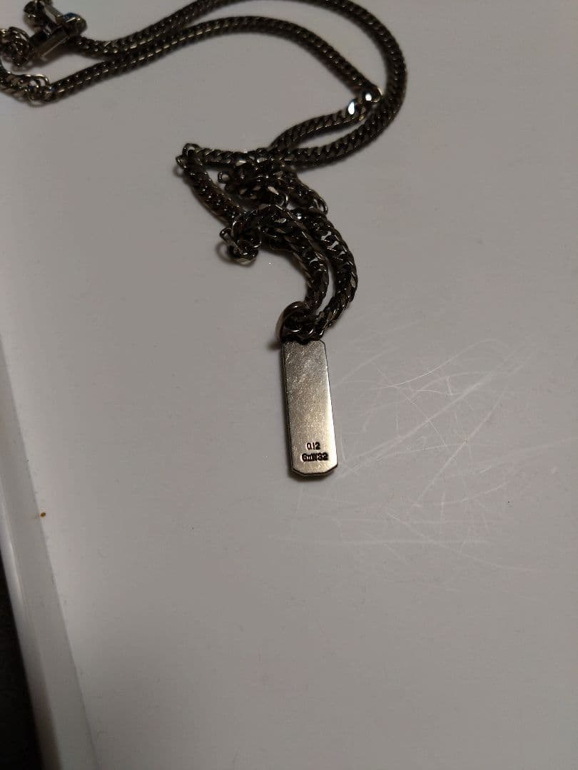 喜平ネックレス ゲルマニウム ダイヤモンド0.12ct GⅡW32