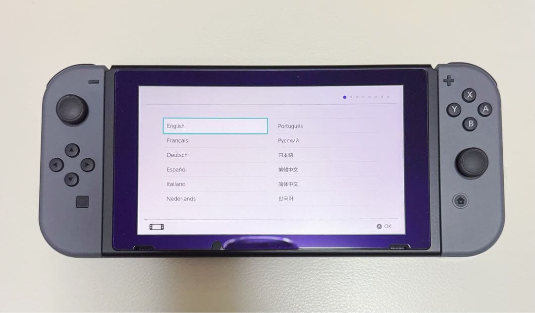 【美品】ニンテンドースイッチ本体 グレー液晶保護フィルム付