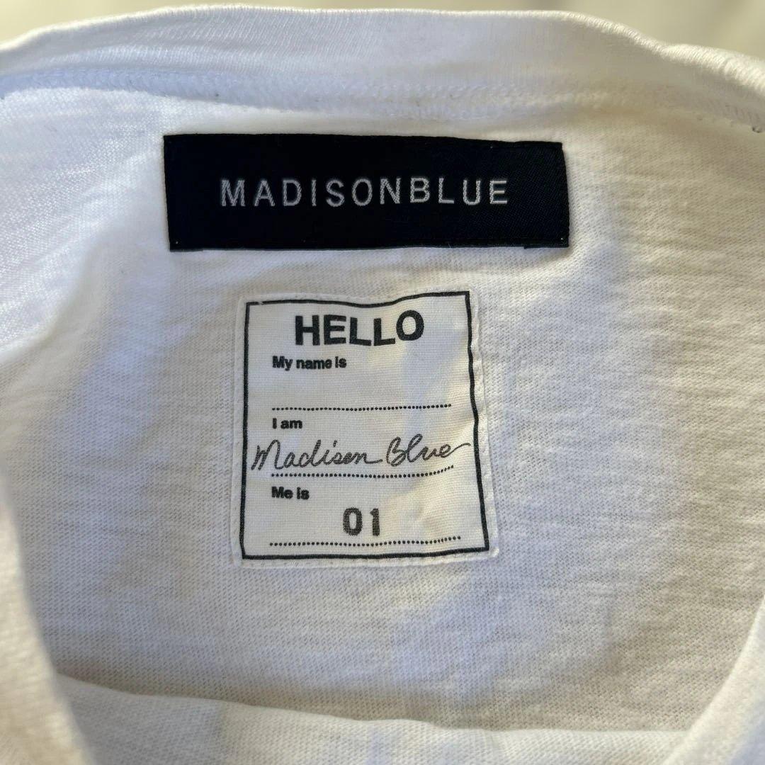 MADISONBLUEマディソンブルー HELLO Tシャツ 白 01