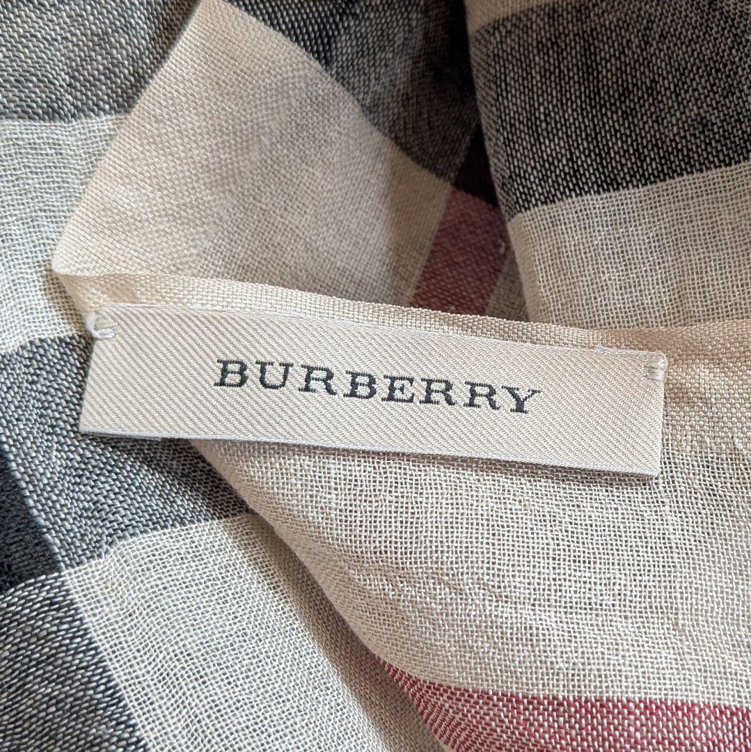 BURBERRY　薄手 メガノバチェック ストール　マフラー　ウールシルク