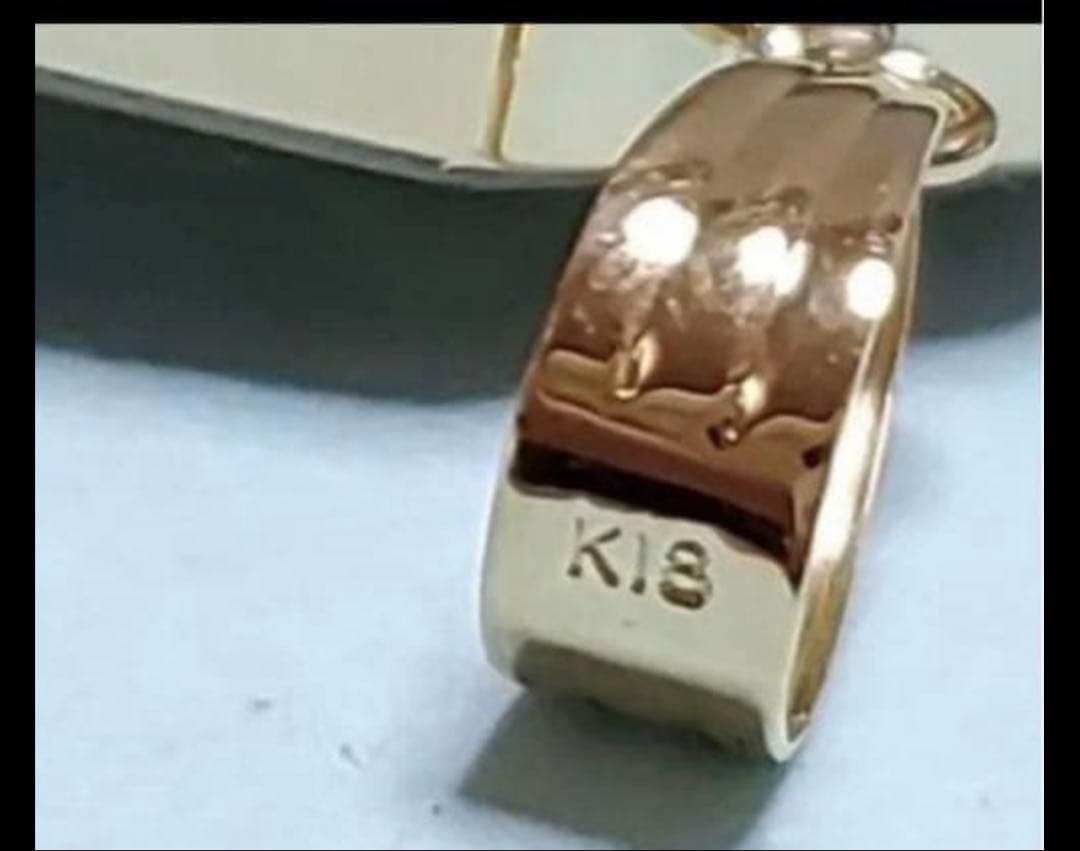 k18 ネックレストップ　ペンダントトップ　喜平 ガラス付き　新品　即日発送