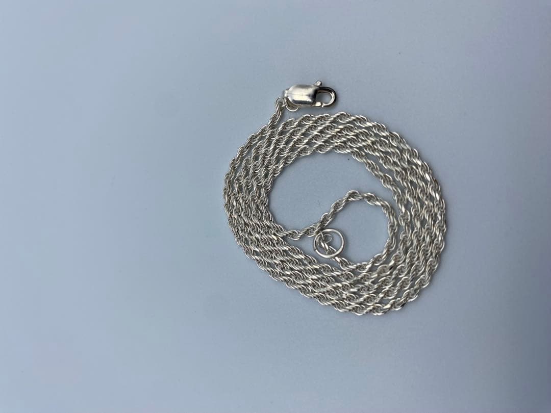 日本製 ロープチェーン ネックレス シルバー silver 925 2mm