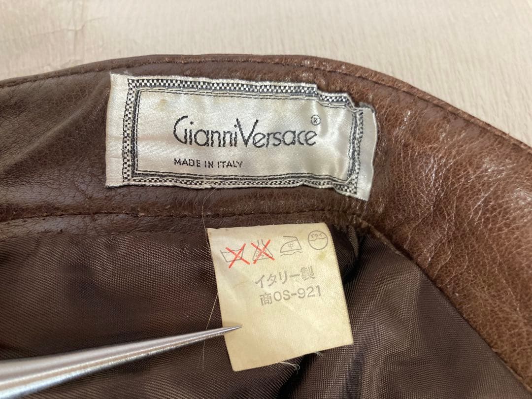 80s Gianni versace レザーパンツ　初期　アーカイブ 90s