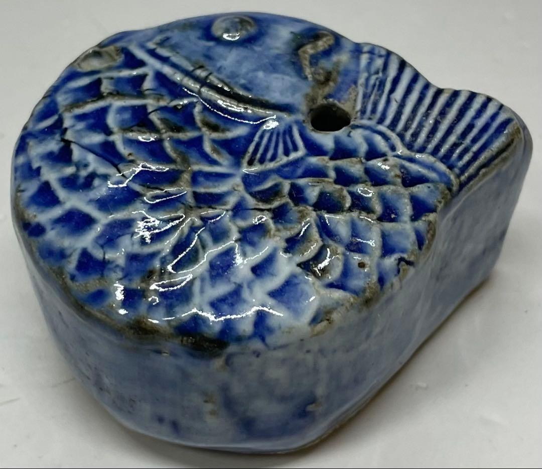李朝　水滴　瑠璃　魚型水滴　魚瑠璃　P523