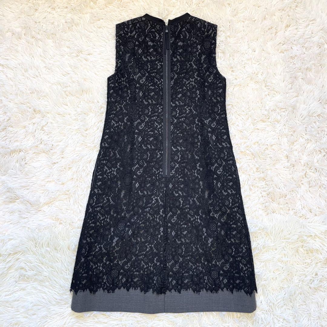 美品 FOXEY フォクシー 花柄 総レース ワンピース Iライン ブラック