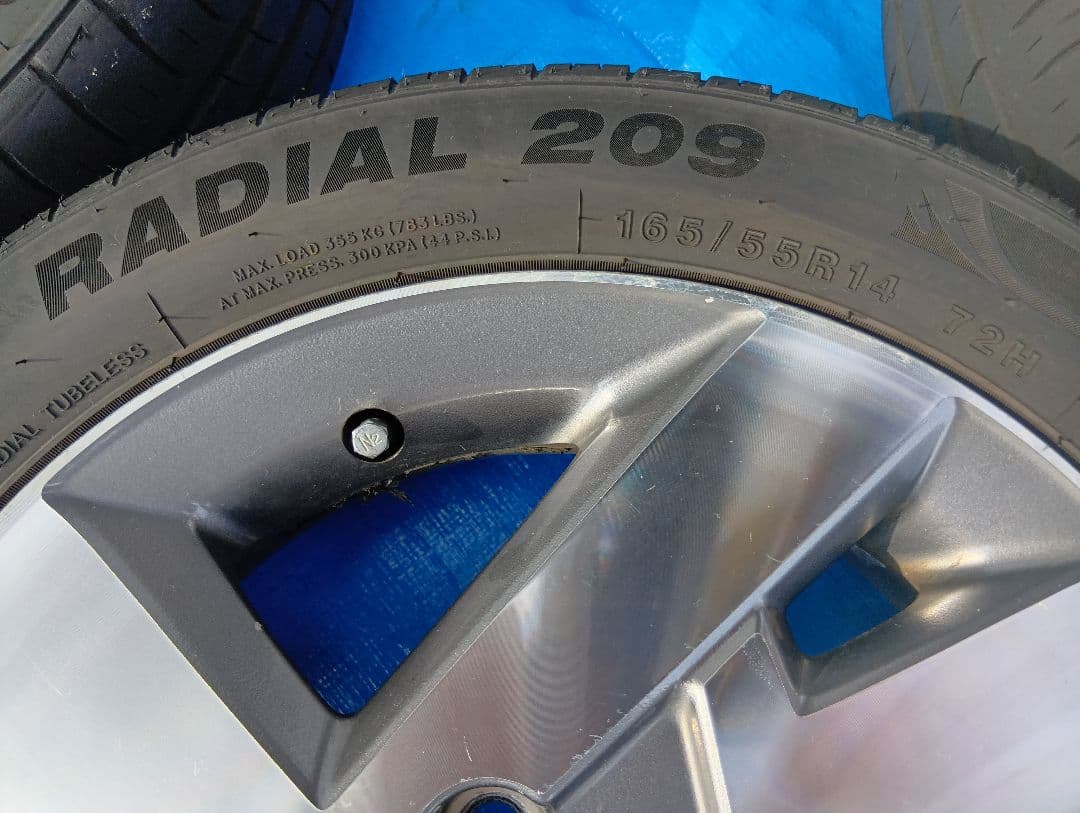 165/55R14、MNERVA・RADIAL209、ノーマルタイヤ4本送料込み