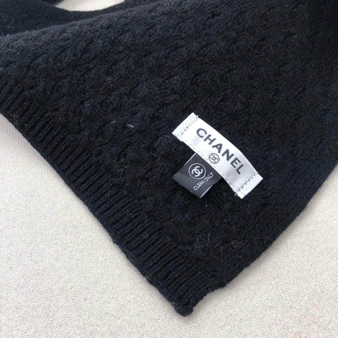 CHANEL シャネル　マフラー　ブラック
