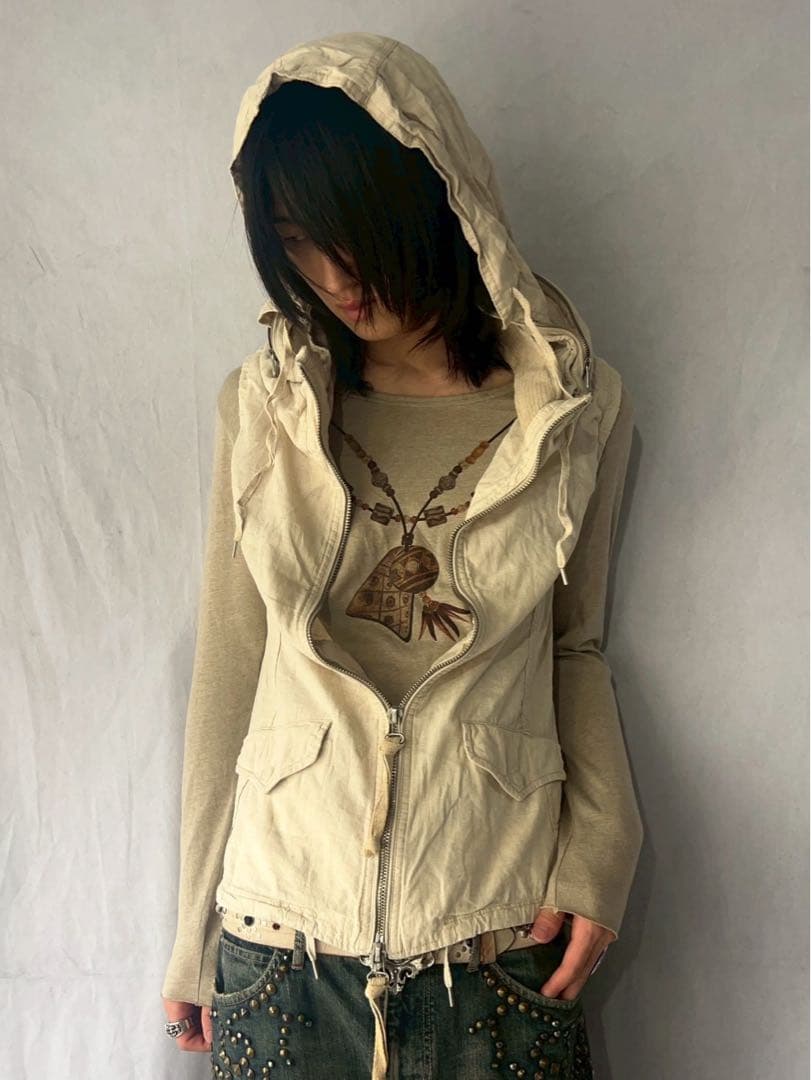 トップス \"GOA\" Gimmick Hoodie Vest