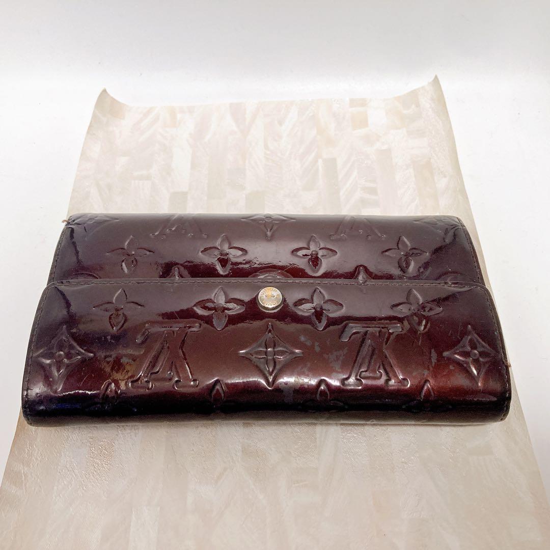 LOUIS VUITTON ヴェルニ　財布　ポルトフォイユサラ　ブラウン　正規品