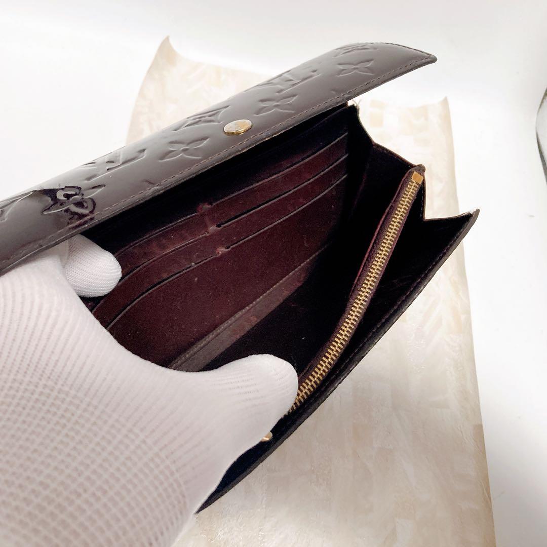 LOUIS VUITTON ヴェルニ　財布　ポルトフォイユサラ　ブラウン　正規品
