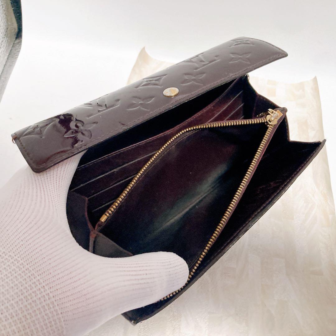 LOUIS VUITTON ヴェルニ　財布　ポルトフォイユサラ　ブラウン　正規品