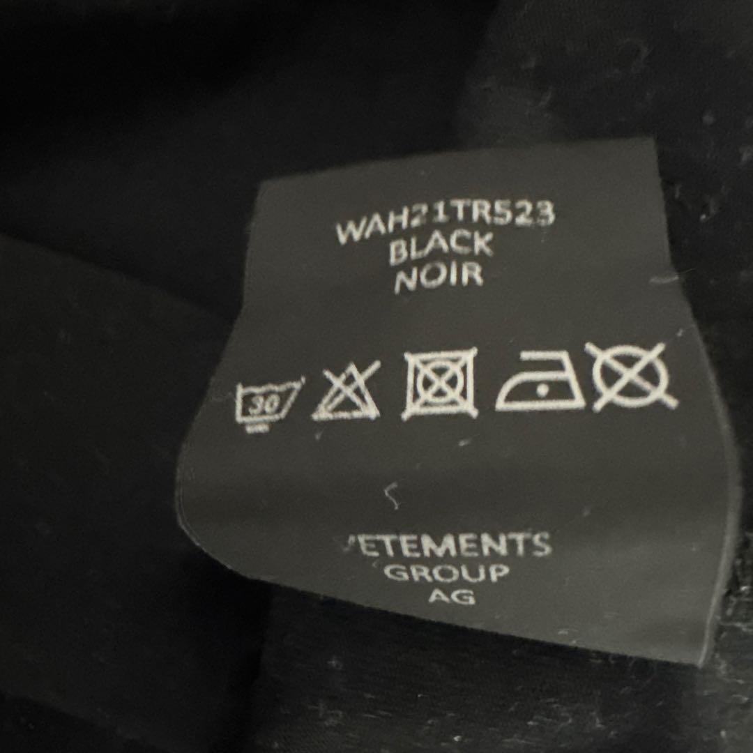 VETEMENTS ブラック Tシャツ ストーン付　サイズS