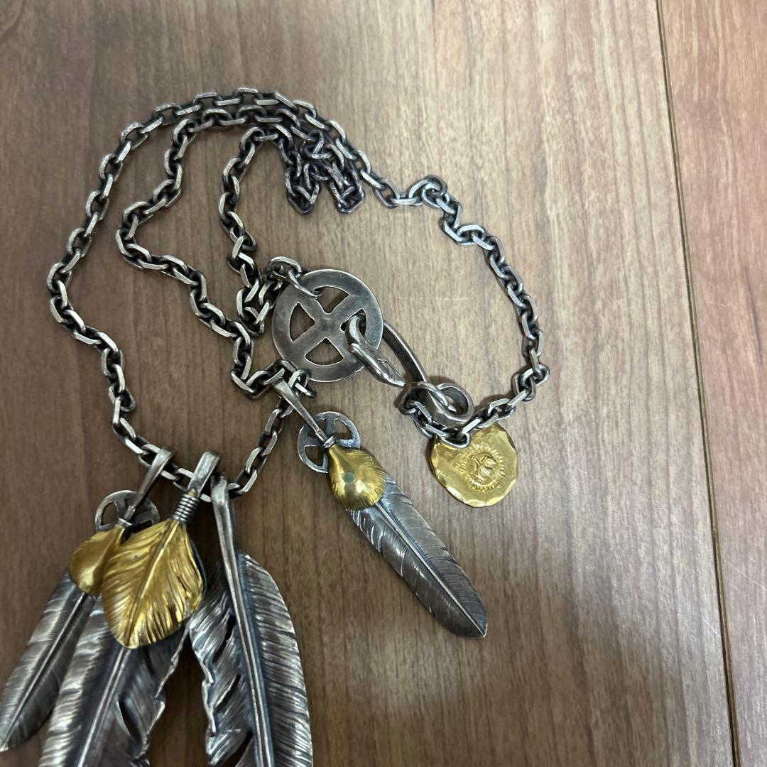 フェザーネックレス　ハンドメイド