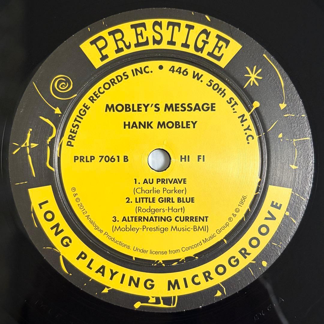 【レコード】HANK MOBLEY『MESSAGE』（アナプロ盤）2枚セット