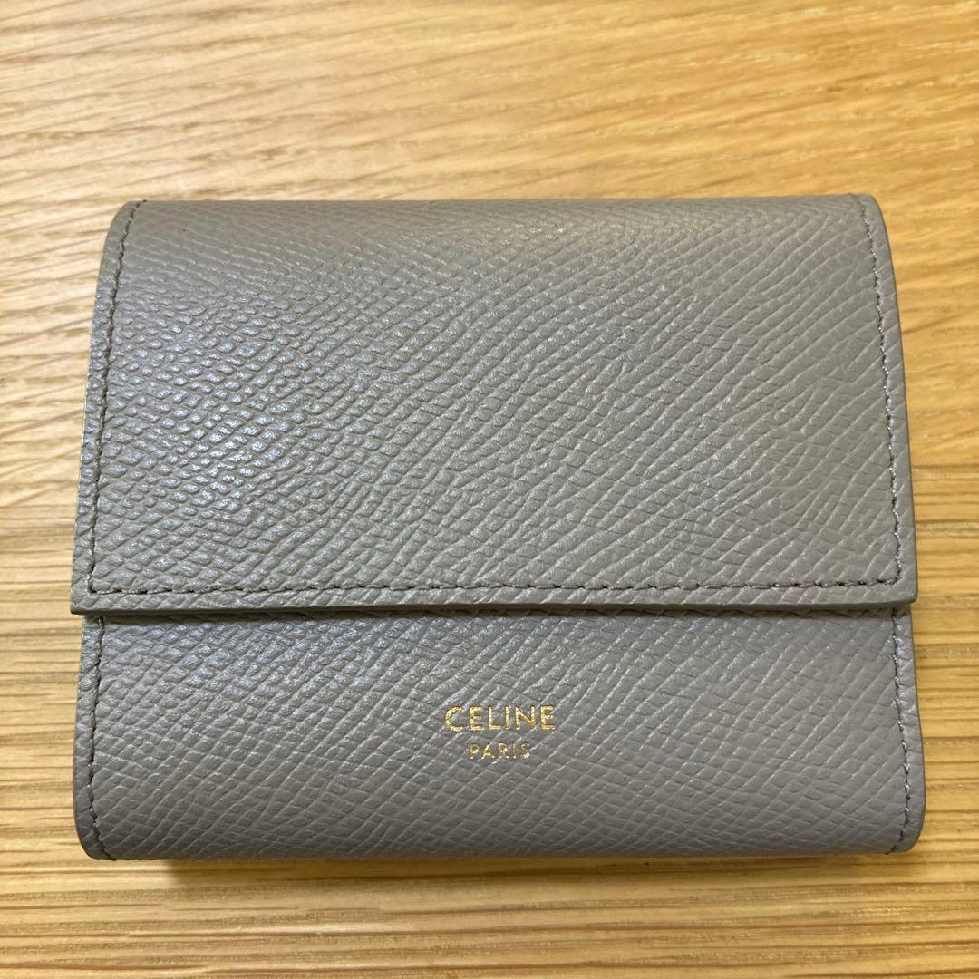 CELINE Small Trifold Wallet三つ折り財布 グレー