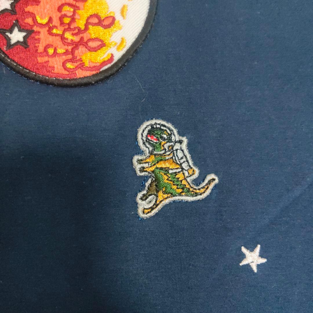 大きめ COACH コーチ Tシャツ 宇宙 レキシーRexy 恐竜 紺 XXL
