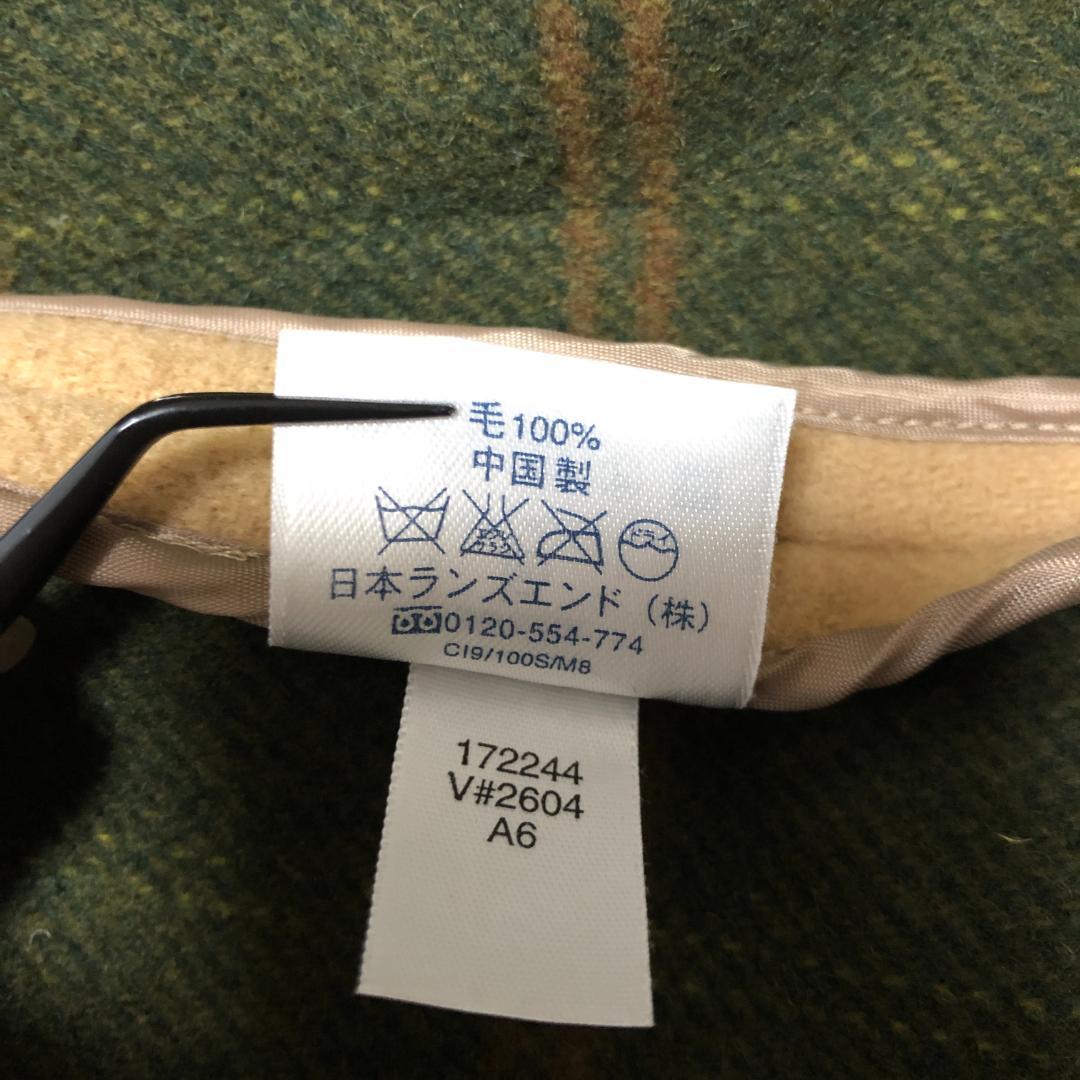 【美品】LANDS' END ダッフルコート ウール100% L キャメル