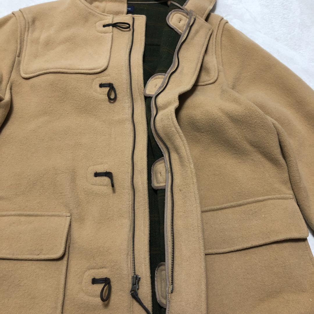 【美品】LANDS' END ダッフルコート ウール100% L キャメル