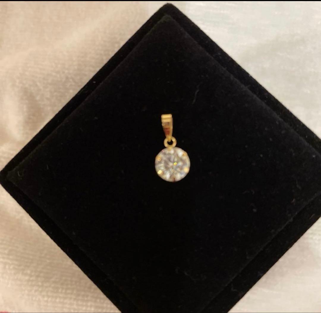 K18 モアッサナイトダイヤモンド Excellentカット 0.9ct