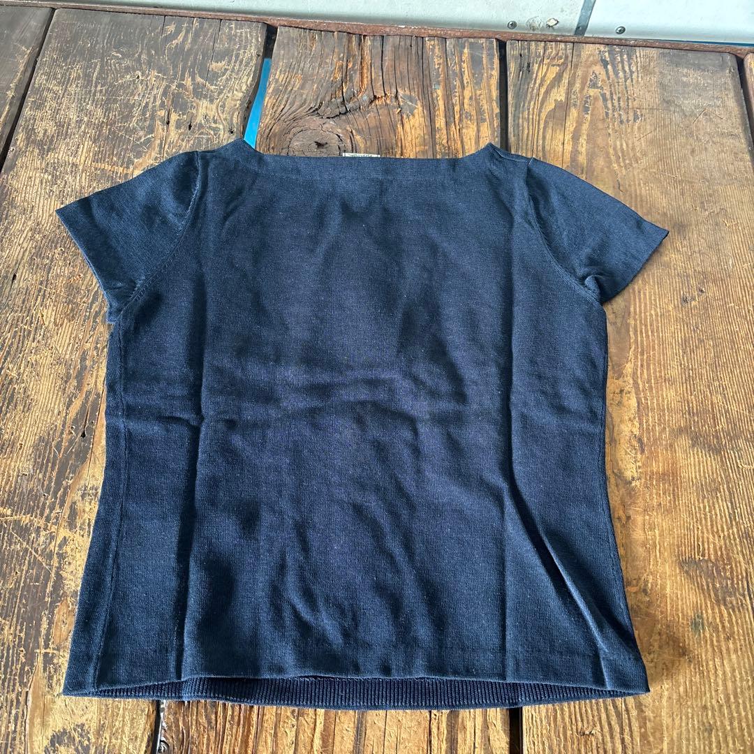 未使用タグ付　Sybilla シビラ　半袖　刺繍 ネイビー 花柄