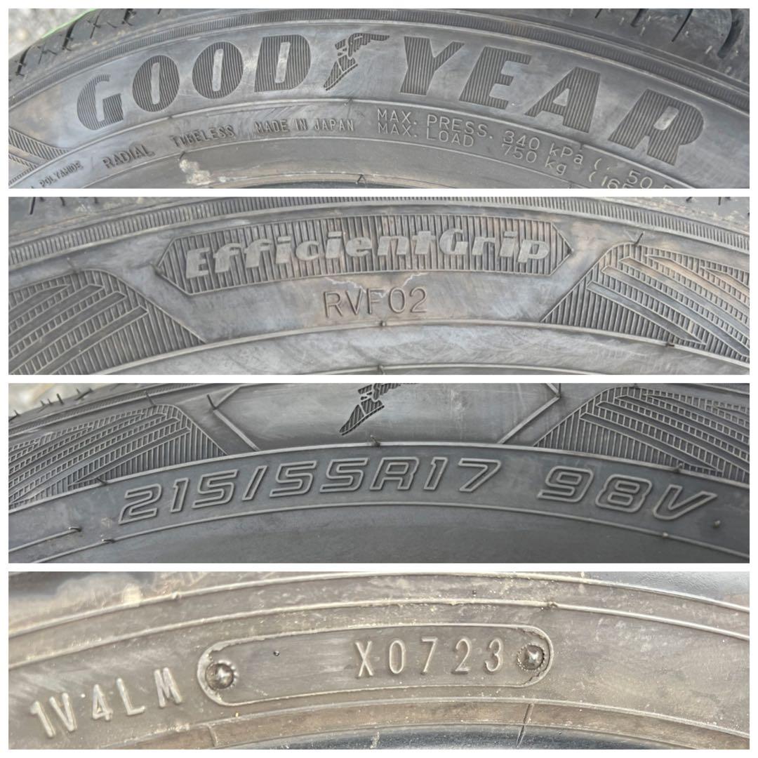 グッドイヤー　エフィシェントグリップ　rvf02 215/55r17 23年製